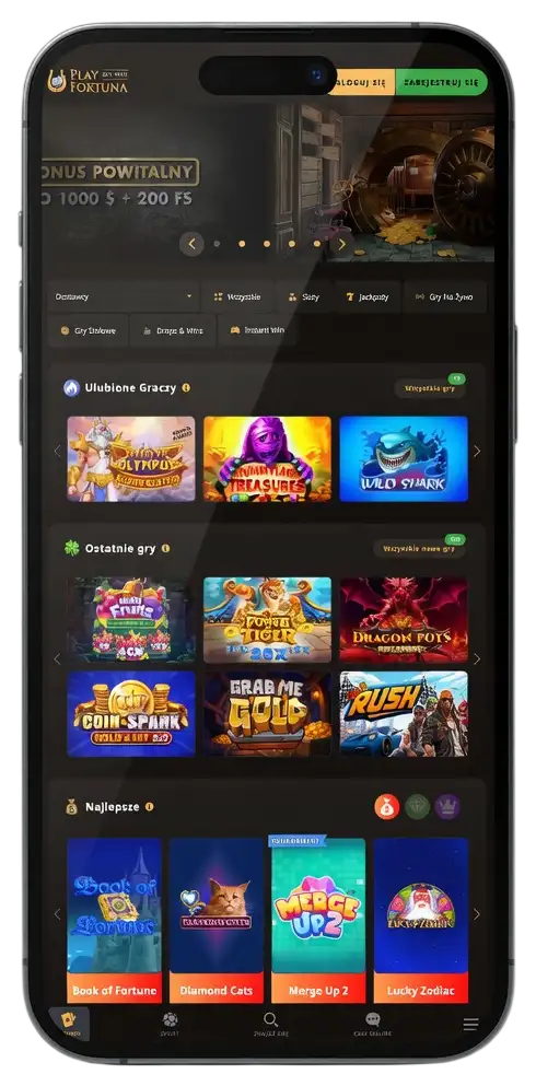 Play Fortuna Wersja Mobilna (iPhone 14 Pro Max, iOS)