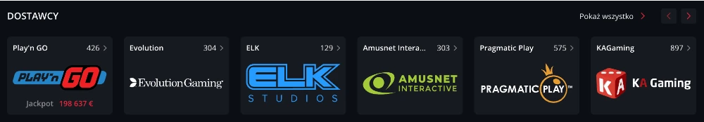 Dostawcy oprogramowania w kasynie Starda