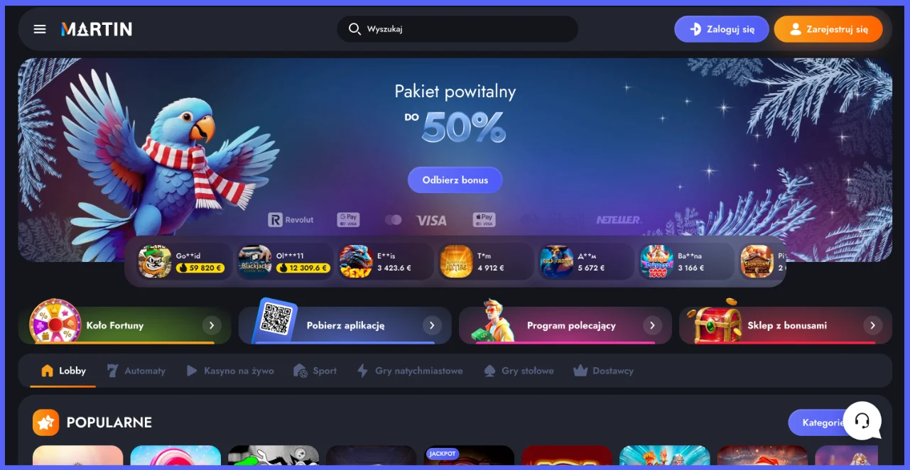 Martin Casino Strona główna