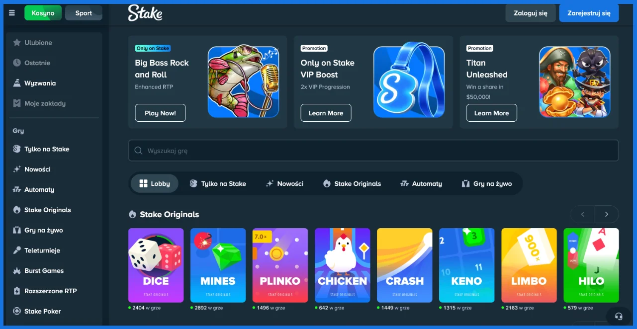 Stake Online Casino Strona główna