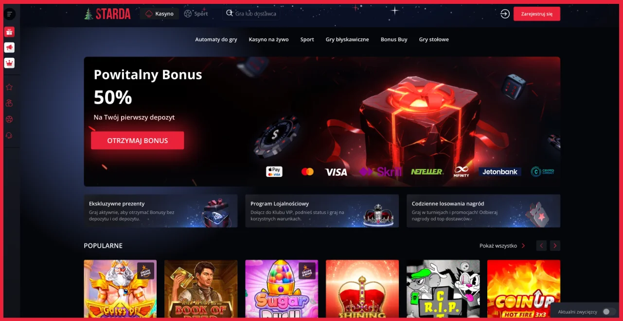 Starda Casino – Numer jeden w naszym rankingu