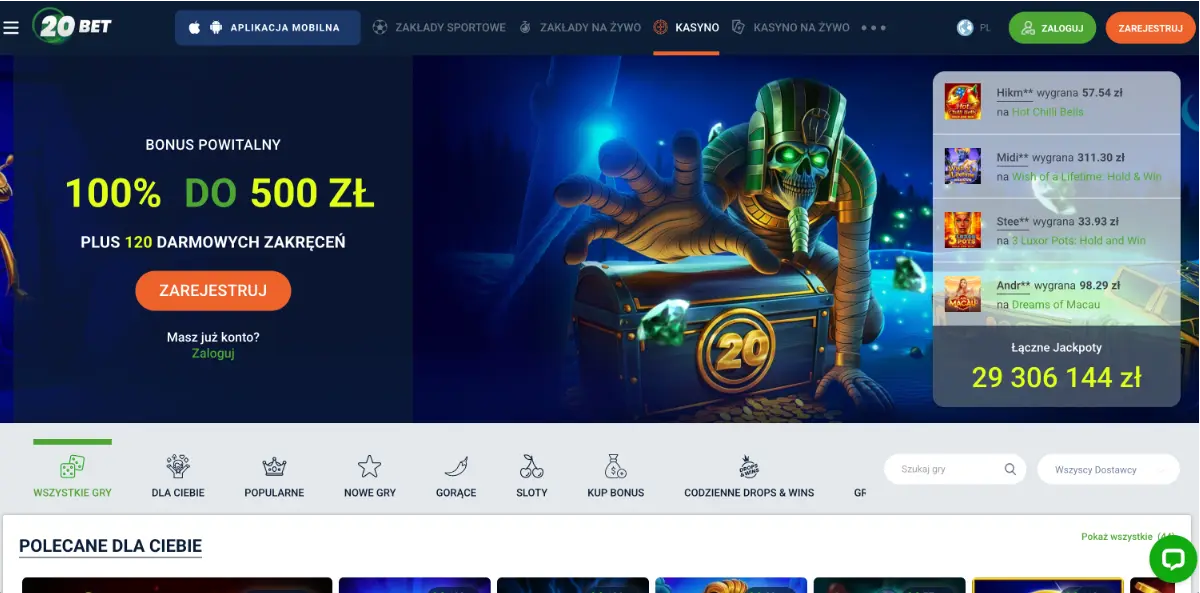 20Bet Recenzja 2026: Test Platformy, Bonusów i Wypłat dla Polskich Graczy