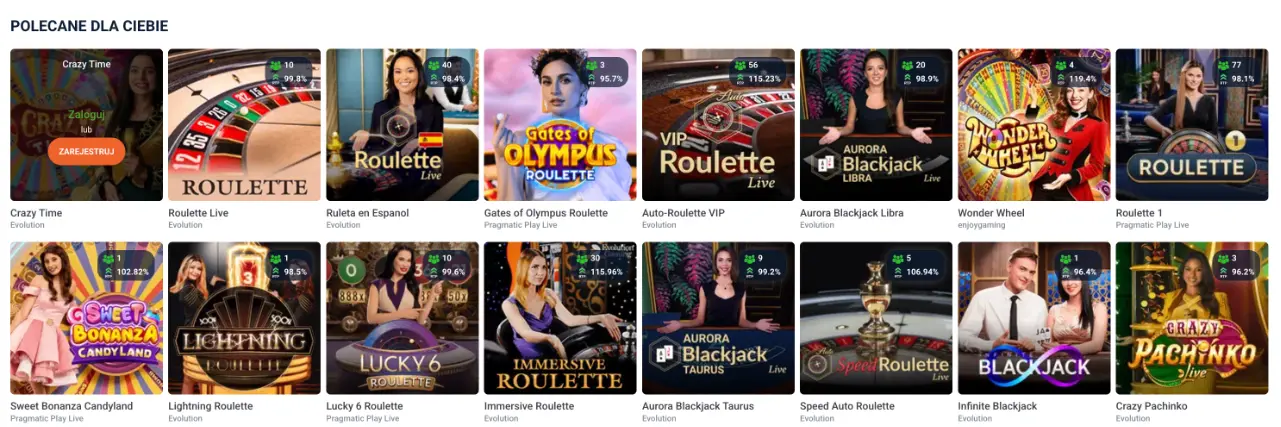 20Ber Live Casino - blackjack, baccarat, game shows