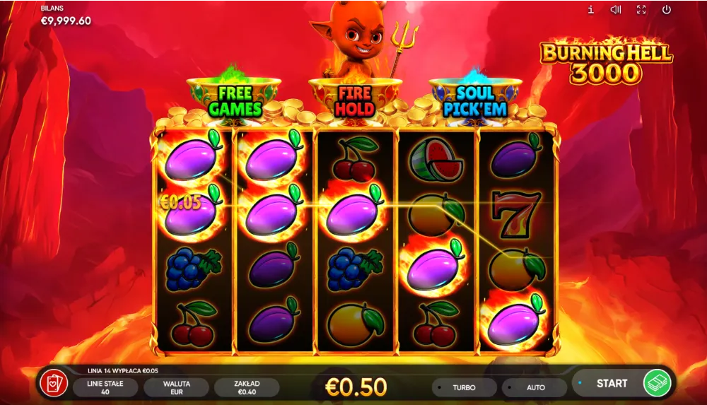 Estetyka Burning Hell 3000: Piekielny Owocowy Slot z Charakterem