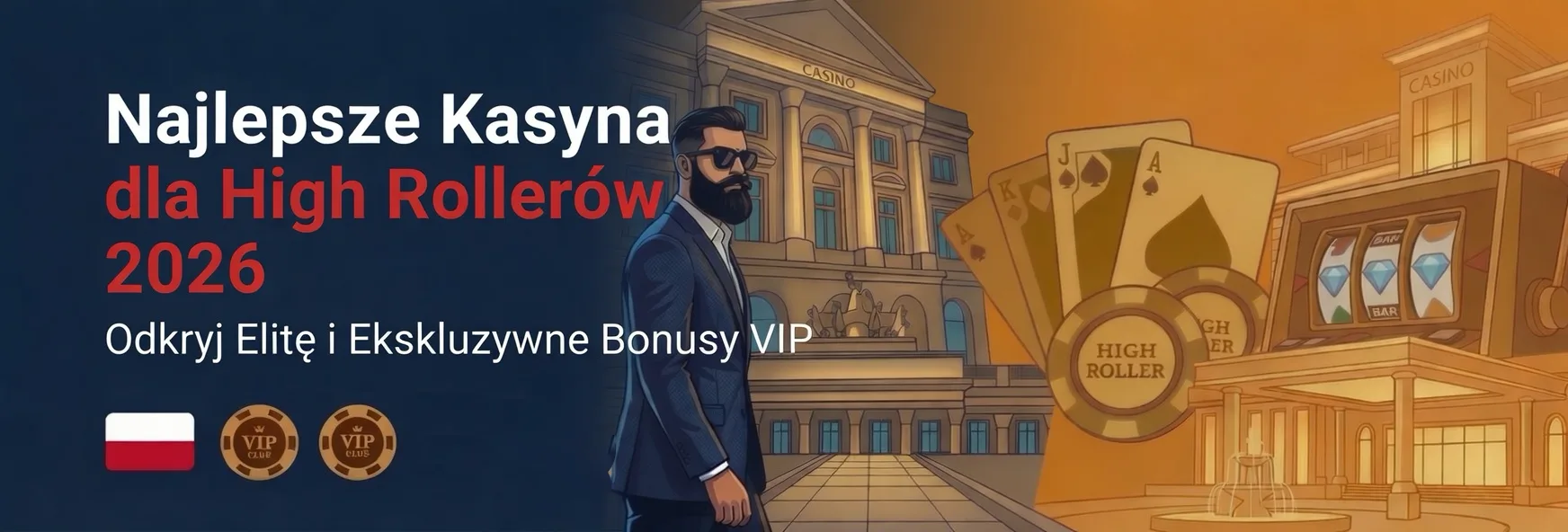 Najlepsze Kasyna dla High Rollerów 2026 - Odkryj dla siebie ekskluzywne bonusy VIP